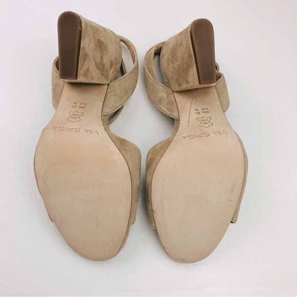 NWOT Via Spiga Piper Ankle Strap Suede Sandals - Picture 5 of 9